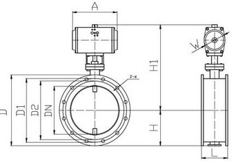 D641W-1C高温通风蝶阀结构图