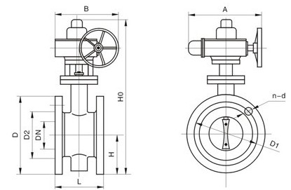 d941x-10软密封法兰式电动蝶阀结构图