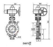电动对夹硬密封蝶阀结构图